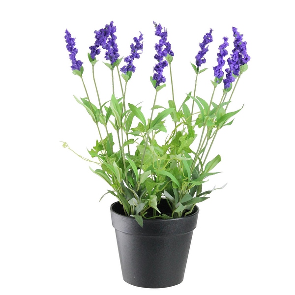 Shop 18" Potted Artificial Flowering Lavender Plant